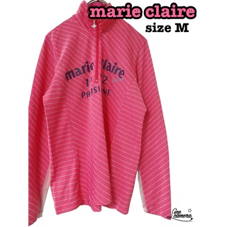 Marie Claire - マリクレール　ハーフジップ　シャツ　長袖　ポロシャツ　レディースM