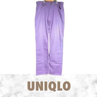 ユニクロ(UNIQLO)のUNIQLO カジュアルパンツ パープル 【XL】シンプル 大きいサイズ(カジュアルパンツ)