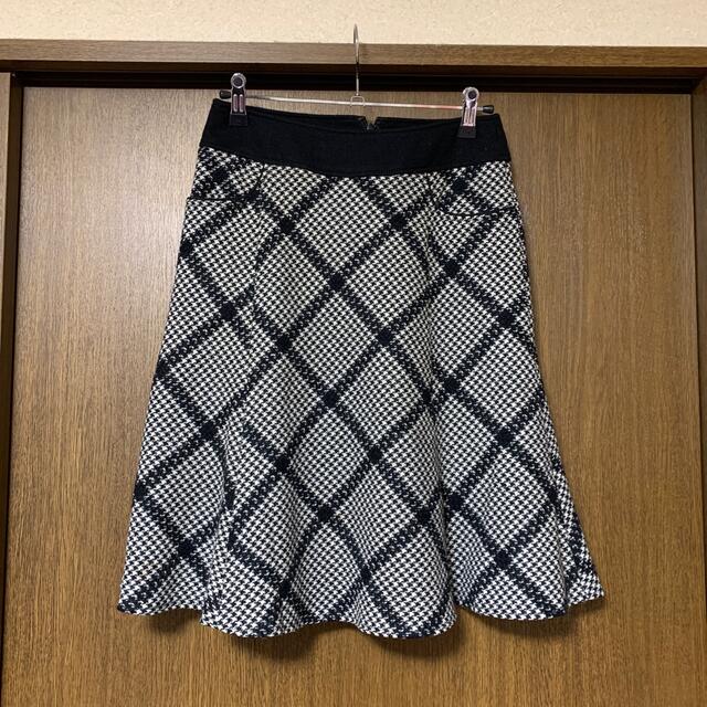CLEAR IMPRESSION(クリアインプレッション)の千鳥格子×チェックフレアスカート レディースのスカート(ひざ丈スカート)の商品写真
