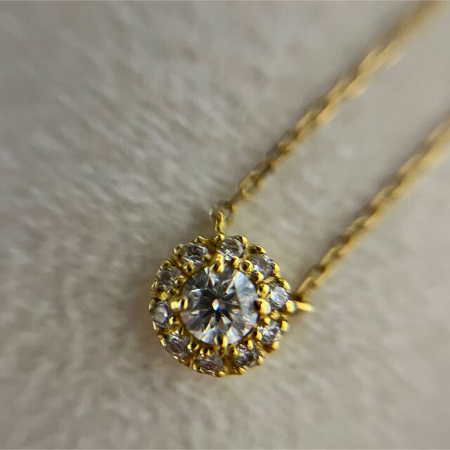 Vendome Aoyama(ヴァンドームアオヤマ)のヴァンドーム青山　K18 YG 0.11ct ダイヤモンドネックレス レディースのアクセサリー(ネックレス)の商品写真