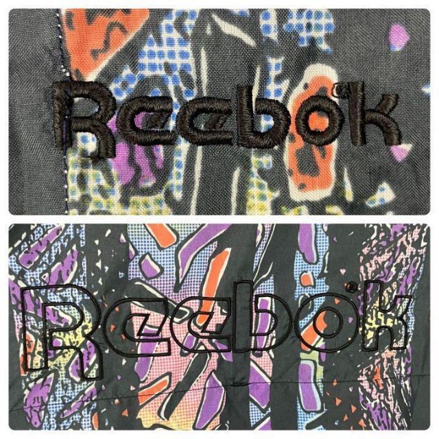 Reebok(リーボック)の激レア90s リーボック ナイロンジャケット マルチカラー刺繍ロゴ 超極太アーム メンズのジャケット/アウター(ナイロンジャケット)の商品写真