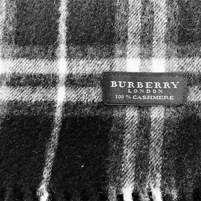 BURBERRY(バーバリー)のBurberry[バーバリー] カシミヤ マフラー 黒 メンズのファッション小物(マフラー)の商品写真