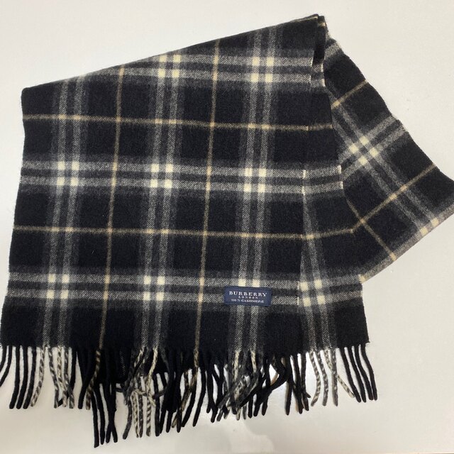 BURBERRY(バーバリー)のBurberry[バーバリー] カシミヤ マフラー 黒 メンズのファッション小物(マフラー)の商品写真