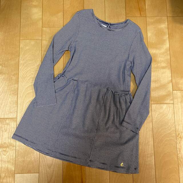 PETIT BATEAU(プチバトー)のプチバトー　ワンピース　ボーダー　140cm  10ans キッズ/ベビー/マタニティのキッズ服女の子用(90cm~)(ワンピース)の商品写真