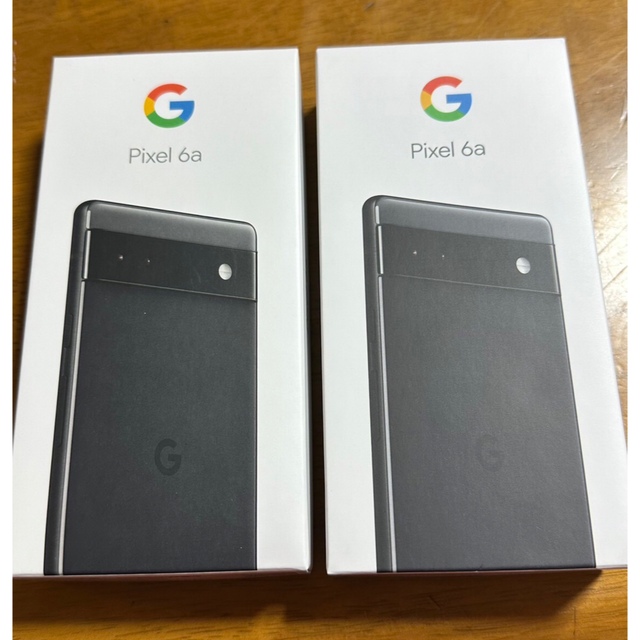 Google(グーグル)のpixel6a  charcoal  128GB（2台セット）   スマホ/家電/カメラのスマートフォン/携帯電話(スマートフォン本体)の商品写真