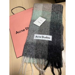 アクネストゥディオズ(Acne Studios)のA様専用Acne Studios国内正規店購入モヘアチェックスカーフマフラー(マフラー/ショール)