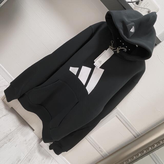 ▪️adidas▪️アディダス新品メンズMロゴパーカーブラック黒