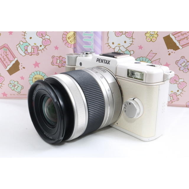 PENTAX(ペンタックス)のWiFi付き★人気のピュアホワイト★ペンタックス Q レンズキット スマホ/家電/カメラのカメラ(ミラーレス一眼)の商品写真