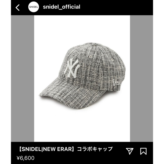 NEW ERA®」と「SNIDEL」のコラボレーションキャップ-