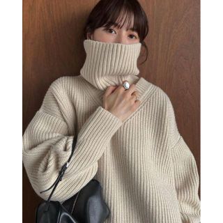 クラネ(CLANE)のCLANE　2WAY NECK WARMER KNIT TOPS　アイボリー(ニット/セーター)