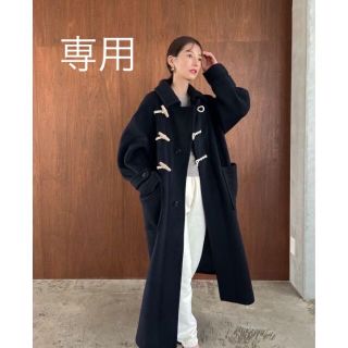 クラネ(CLANE)のCLANE　OVER MAXI DUFFLE COAT　ネイビー(ロングコート)