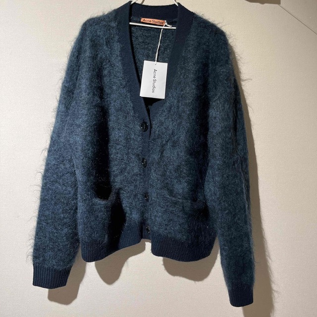 Acne Studios Blue Rives Mohair Cardigan 【上品】 hachiman-harikyu.com