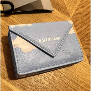 Balenciaga - バレンシアガ ミニ財布 空 ブルー ペーパー ウォレット