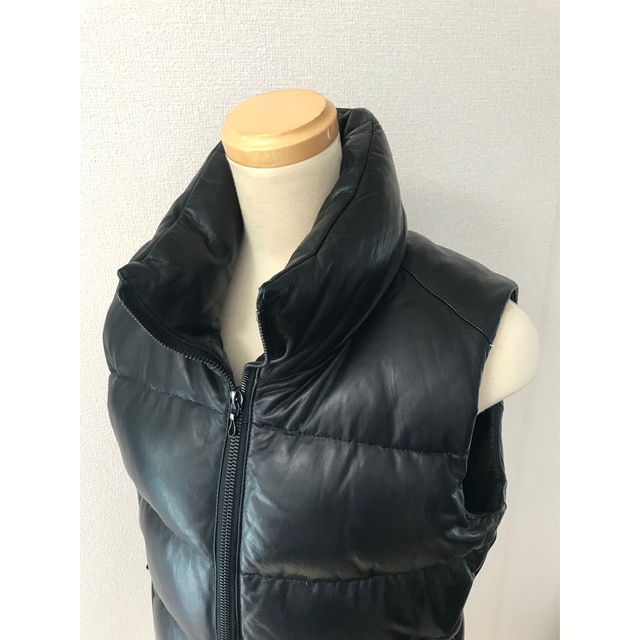 leater down vest