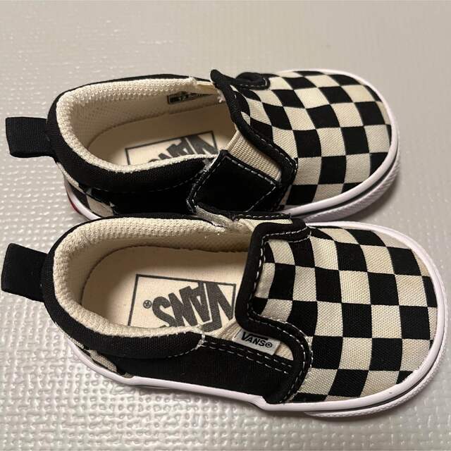 VANS(ヴァンズ)の美品 VANS 12.5cm チェッカー スリッポン バンズ ベビー キッズ/ベビー/マタニティのベビー靴/シューズ(~14cm)(スリッポン)の商品写真