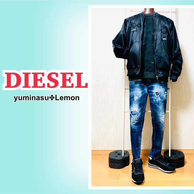 DIESEL(ディーゼル)の【ディーゼル】メンズ ✤ リバーシブル ブルゾン (黒/ネイビー)XS  タグ有 メンズのジャケット/アウター(ブルゾン)の商品写真