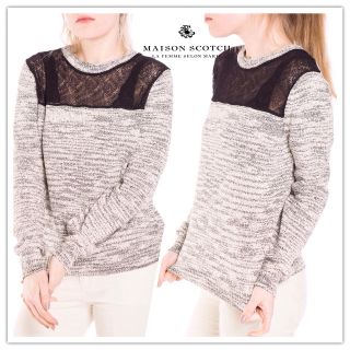 スコッチアンドソーダ(SCOTCH & SODA)の（S）WOMEN MAISON SCOTCH コントラストレースメランジニット(ニット/セーター)