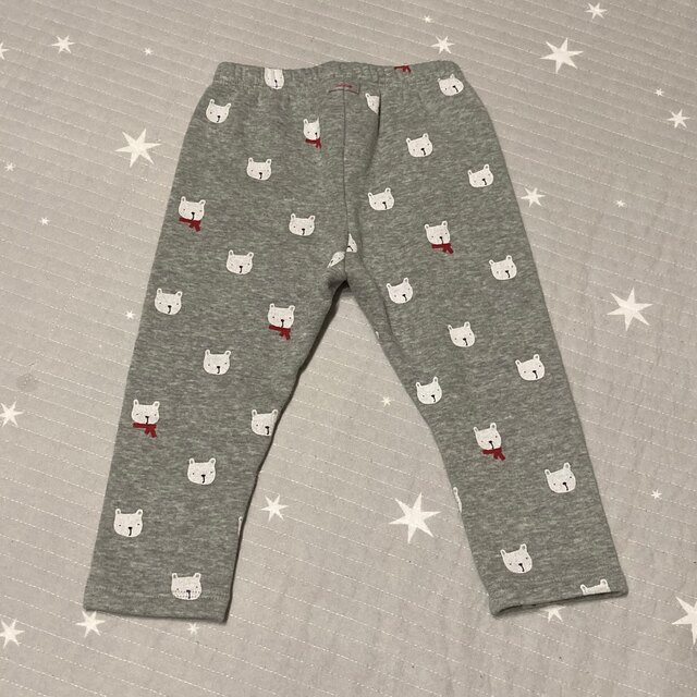 babyGAP(ベビーギャップ)のGAP くまちゃん柄 グレー 裏起毛 スウェット キッズ/ベビー/マタニティのベビー服(~85cm)(パンツ)の商品写真