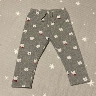 ベビーギャップ(babyGAP)のGAP くまちゃん柄 グレー 裏起毛 スウェット(パンツ)