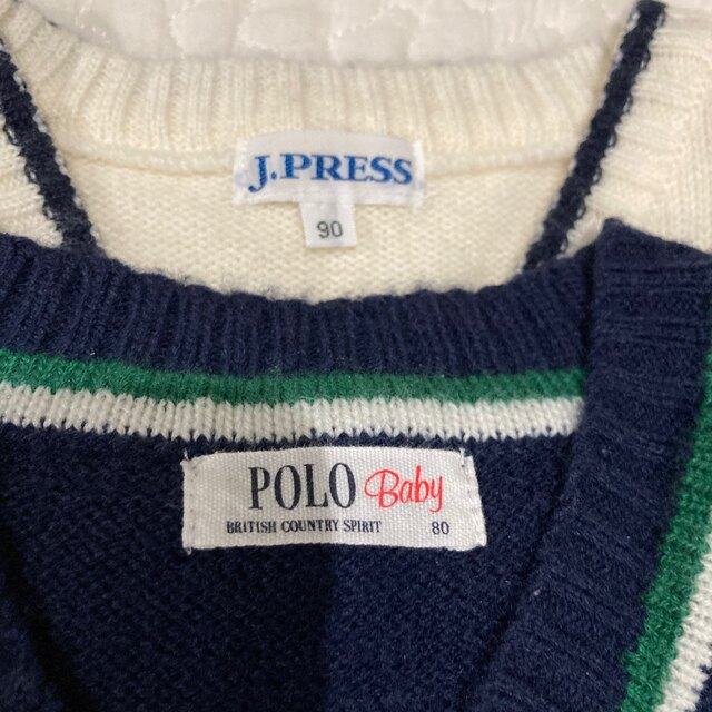 J.PRESS(ジェイプレス)の90 ベスト　J.PRESS ポロベビー キッズ/ベビー/マタニティのキッズ服男の子用(90cm~)(ニット)の商品写真