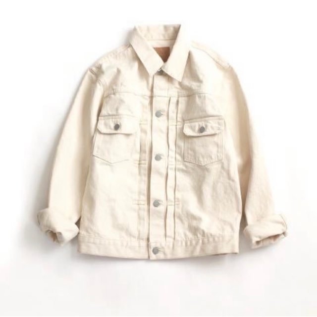 【美品】HATSKI ハツキ 2Pocket Denim Jacket エクリュ