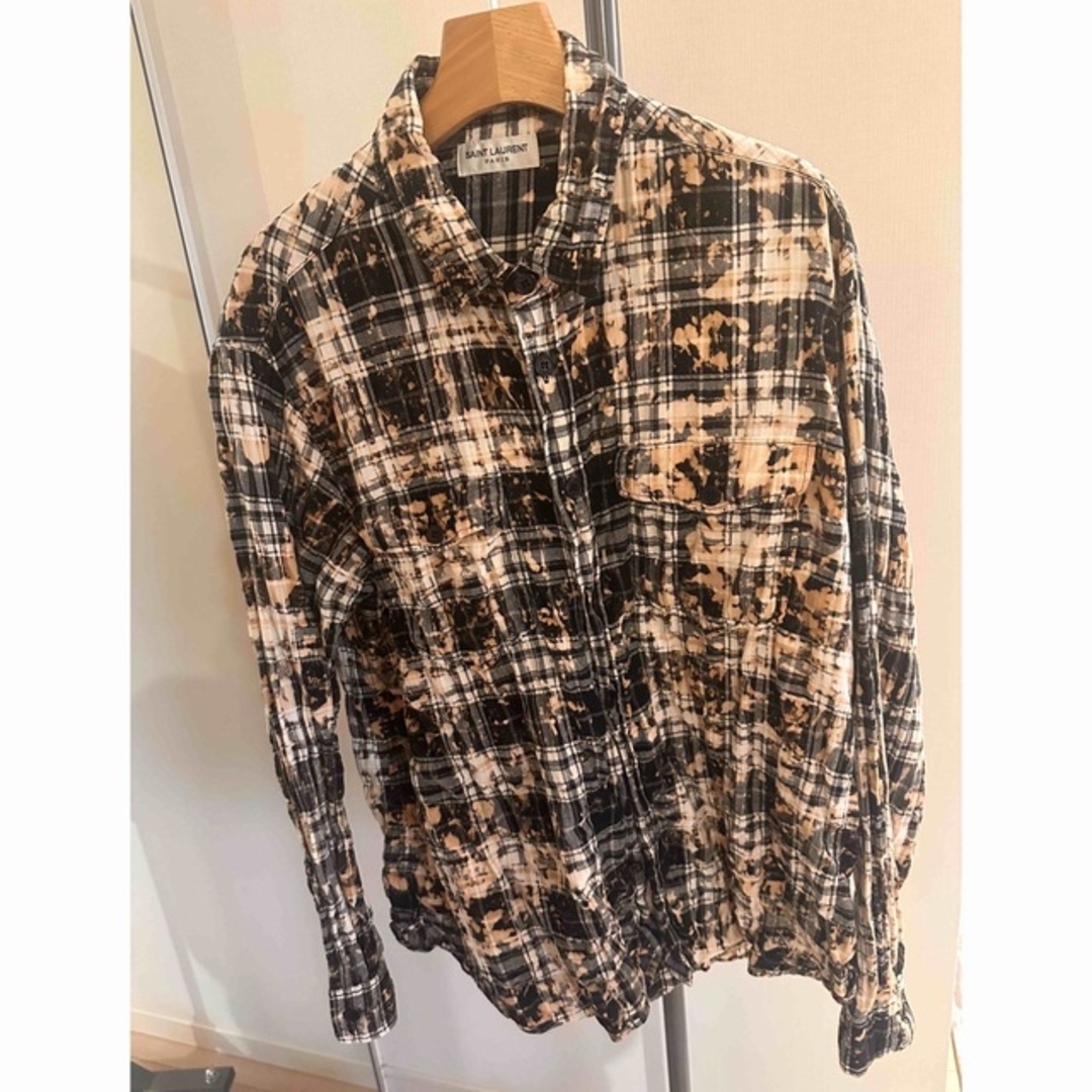 SALE/55%OFF】 Saint Laurent - サンローラン ブリーチ加工チェック