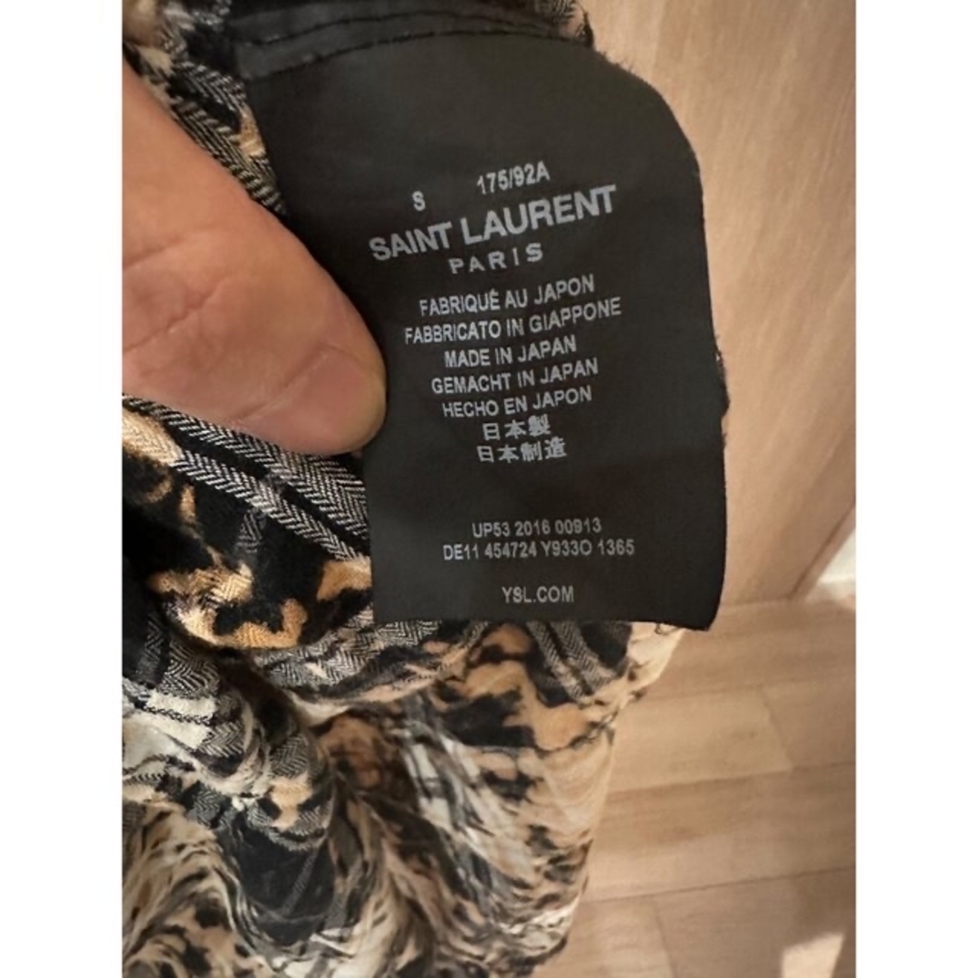 SAINT LAURENT  サンローランパリ ブリーチ チェックシャツ S