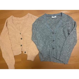 ダブルクローゼット(w closet)のニット　カーディガン2枚セット　(カーディガン)