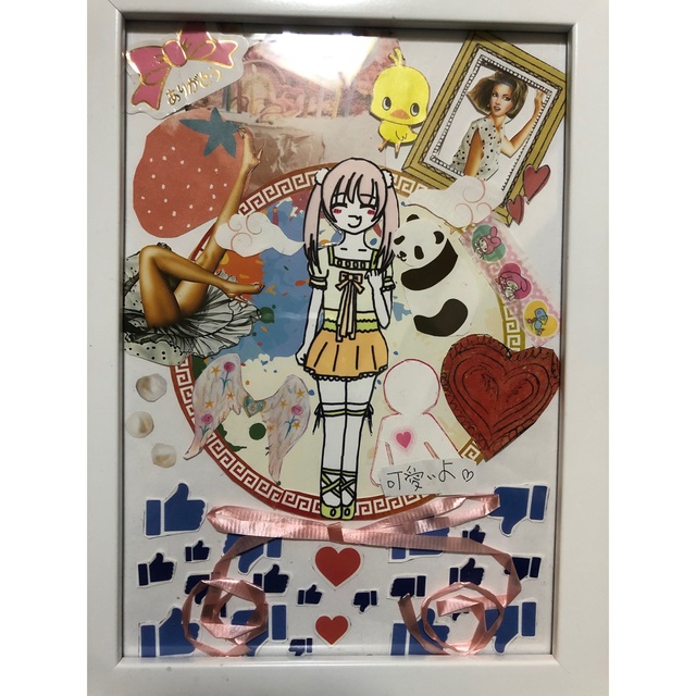 コラージュ作品「idol」