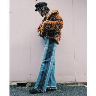 マウジー(moussy)のmoussy♡サイドラインワイドデニム(デニム/ジーンズ)