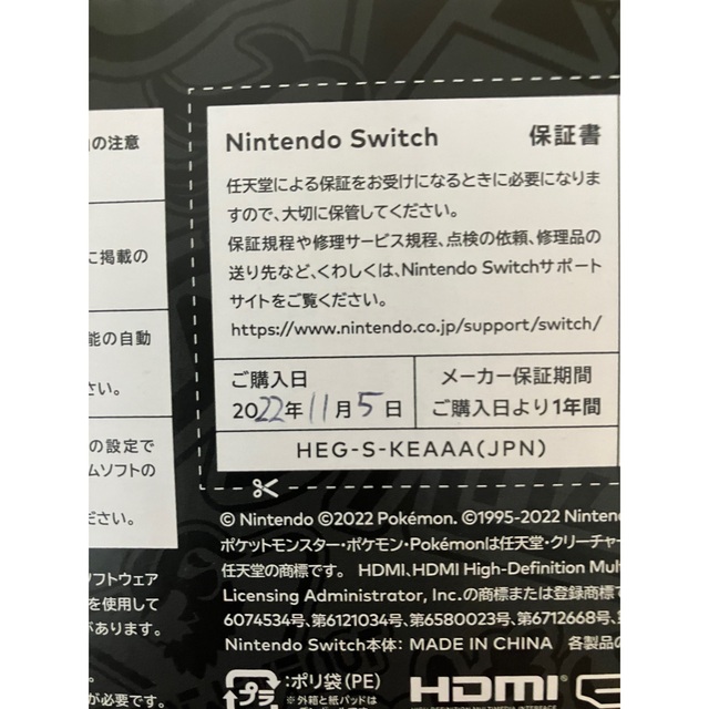 Nintendo Switch 本体 スカーレット・バイオレットエディション新品