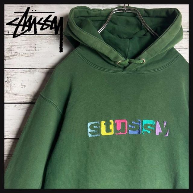 激レア】 STUSSY 即完売モデル センターロゴ 入手困難 パーカー M 豪華