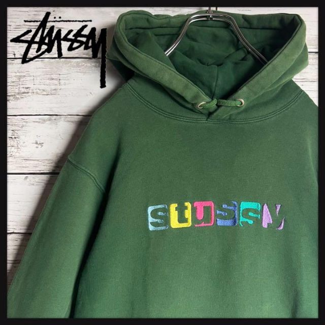 【激レア】 STUSSY 即完売モデル センターロゴ 入手困難 パーカー M