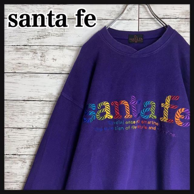 【激レア】santafe カラフル 刺繍ロゴ 入手困難 90s スウェット 希少 | フリマアプリ ラクマ