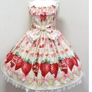 アンジェリックプリティー(Angelic Pretty)の🍓Melty　Berry　Princess🍓　カチューシャ　jsk 　未使用(ひざ丈ワンピース)