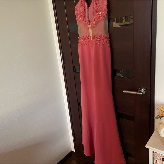 AngelR(エンジェルアール)のエンジェルアール　ピンクロングドレス　キャバドレス　パーティ　ビジュー レディースのフォーマル/ドレス(ナイトドレス)の商品写真