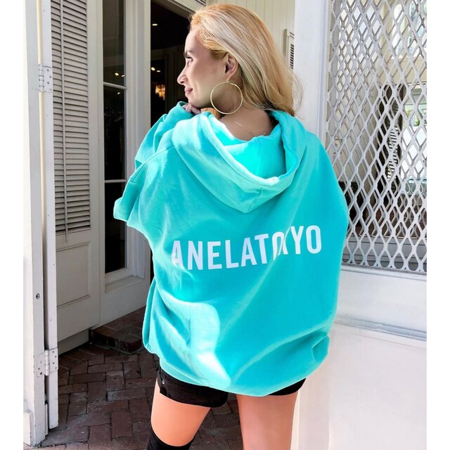 [新品]ANELA TOKYO Logo Dolman hoodie