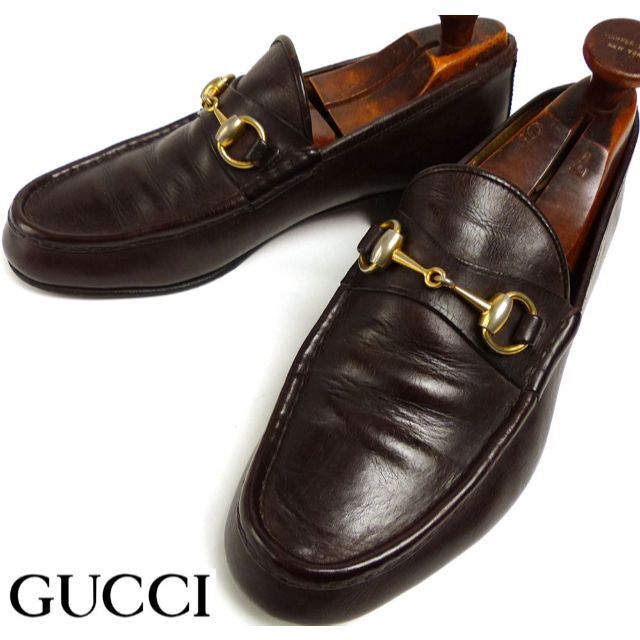 Gucci(グッチ)のイタリア製 1960-70s 旧タグ GUCCI グッチ ローファー25cm メンズの靴/シューズ(スリッポン/モカシン)の商品写真