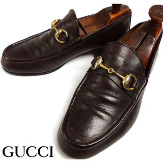 グッチ(Gucci)のイタリア製 1960-70s 旧タグ GUCCI グッチ ローファー25cm(スリッポン/モカシン)