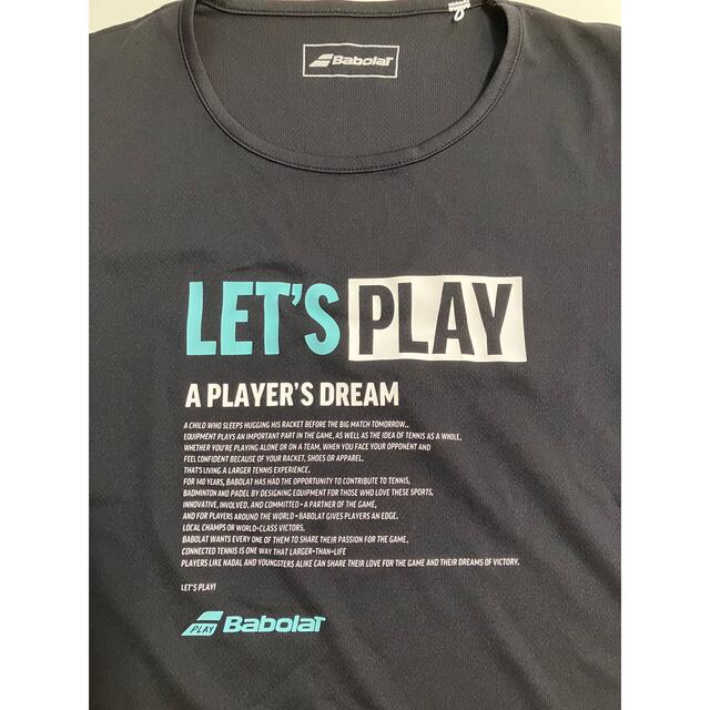 Babolat(バボラ)のバボラ Babolat 半袖Tシャツ 黒 M スポーツ/アウトドアのテニス(ウェア)の商品写真