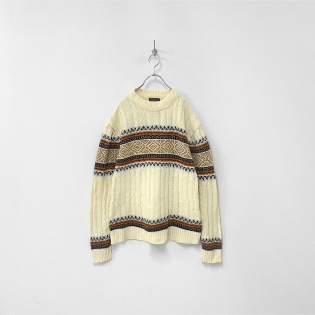 ヴィンテージ レトロ 70s ノルディック フェアアイル ニット セーター