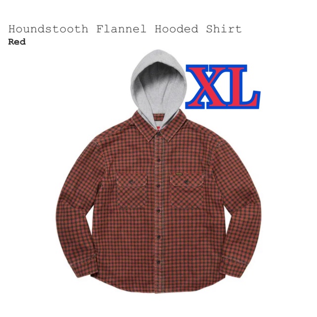 Supreme Houndstooth Flannel Hooded Shirt