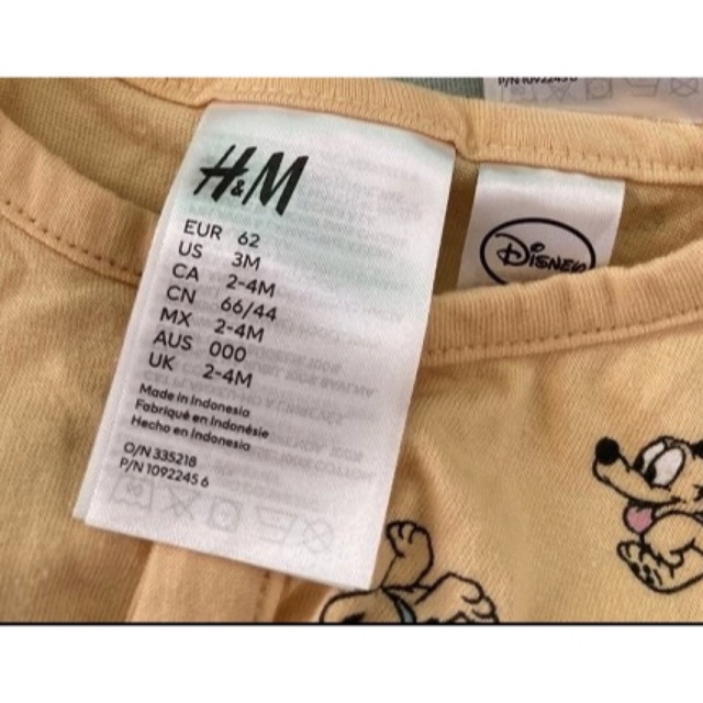 H&M(エイチアンドエム)の【ゆ様　専用☆】オーガニックコットン　H&M 長袖　ロンパース キッズ/ベビー/マタニティのベビー服(~85cm)(ロンパース)の商品写真