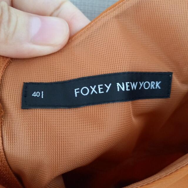 FOXEY(フォクシー)の美品　フォクシーニューヨーク グログラン エンパイア ワンピース サイズ40 レディースのワンピース(ひざ丈ワンピース)の商品写真