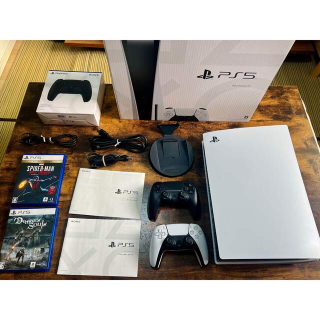 PS5 CFI-1000A ディスク番+純正コントローラー 美品家庭用ゲーム機本体