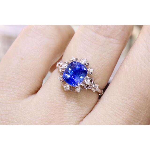 天然 ロイヤルブルーサファイア ダイヤ リング1.35ct k18 ¥2