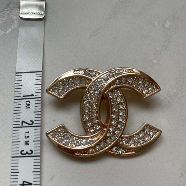 シャネル CHANEL ヴィンテージ キラキラ ブローチ 未使用 クリスタル