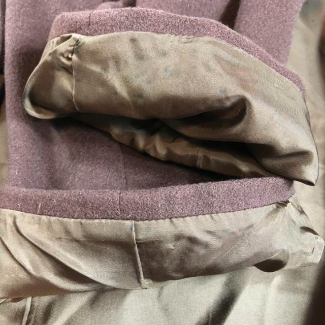 美品✨サヤーヌ カシミヤ100%  レディース 紫 ロングコート 大きいサイズ 8