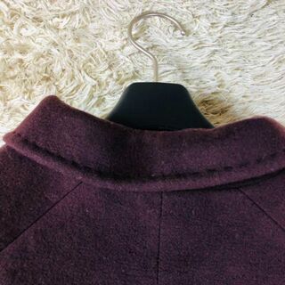 美品✨サヤーヌ カシミヤ100%  レディース 紫 ロングコート 大きいサイズ