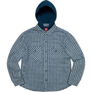 シュプリーム(Supreme)のSupreme houndstooth flannel hooded shirt(シャツ)